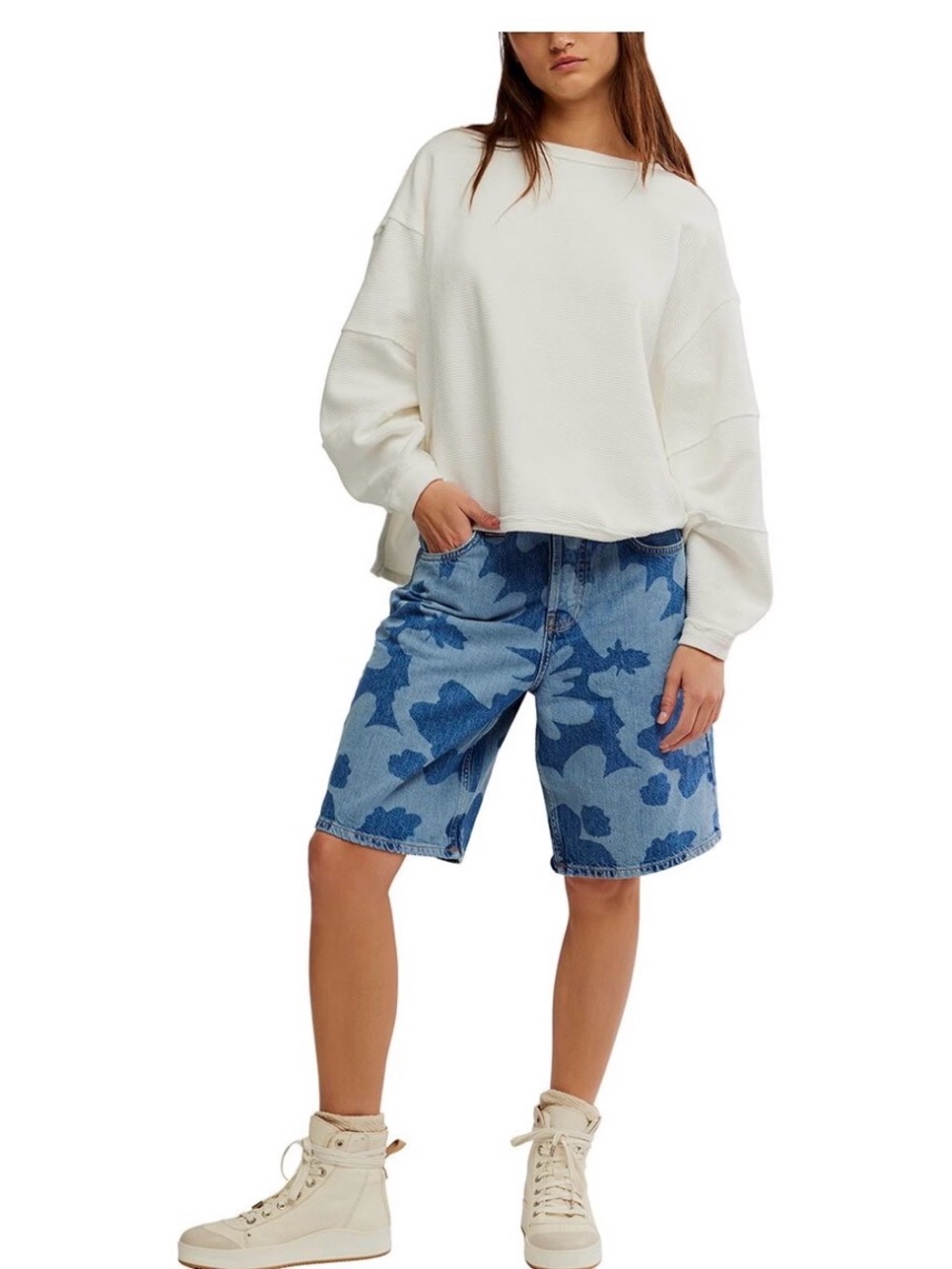 We the free Montana Printed Shorts in the color Everything Floral